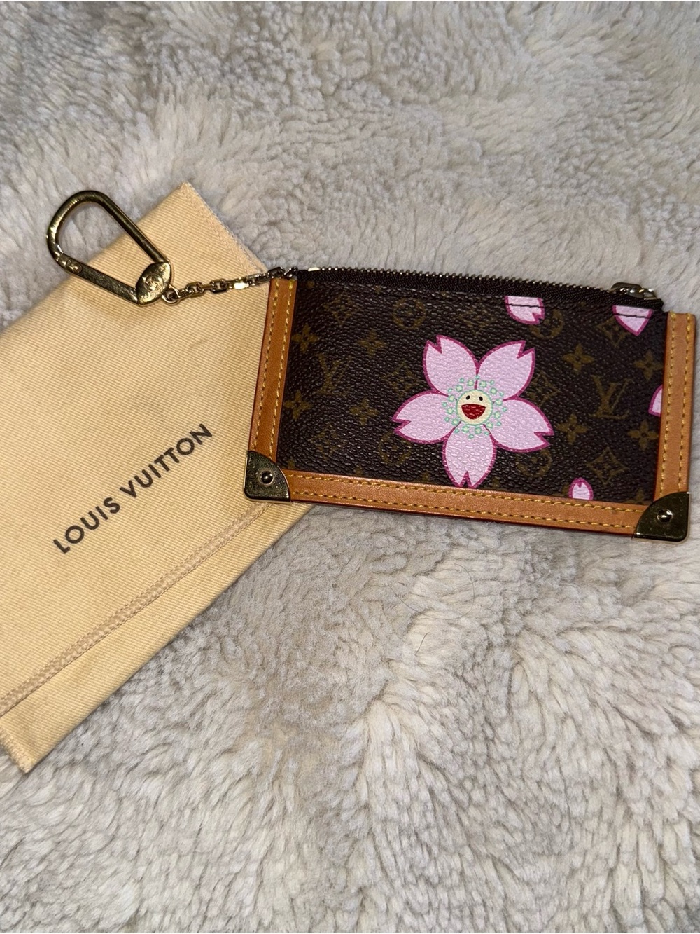 Louis Vuitton Key Pouch Limited Edition Cherry Blossom Monogram